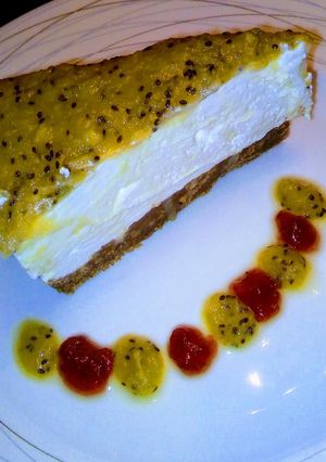 Φωτογραφία της συνταγής Cheesecake με μαρμελάδα ακτινίδιο