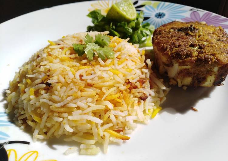 أرز بالبصل والسمك