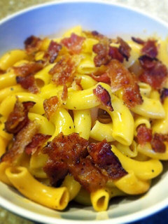 A picture of Creamy Bacon Mac And Cheese.