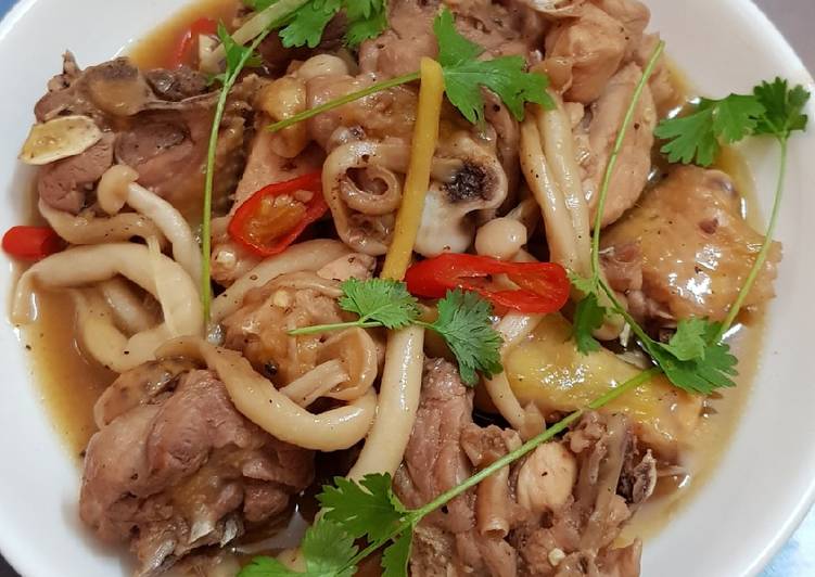 Recipe of Ultimate Gà kho nấm hải sản