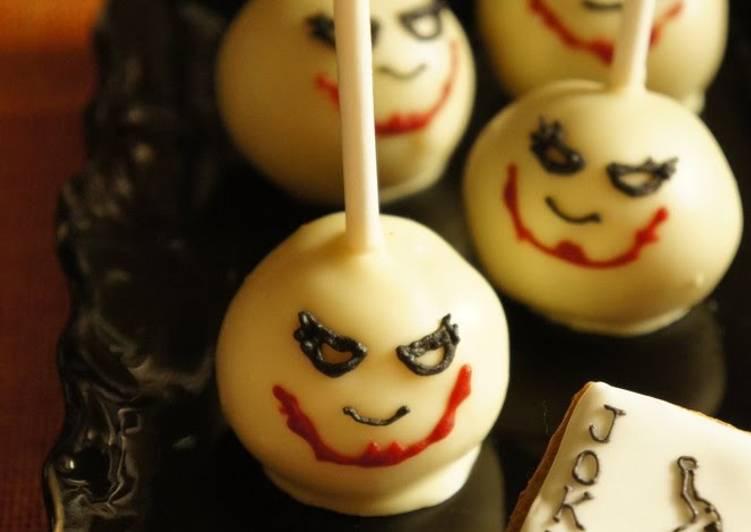 Easiest Way to Prepare Super Quick Homemade Halloween Themed &#34;The Joker&#34; Cake Pops