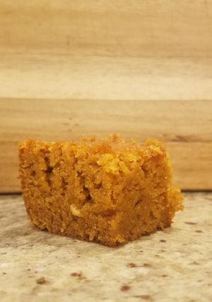 A picture of Pumpkin pie bars Gluten-free.