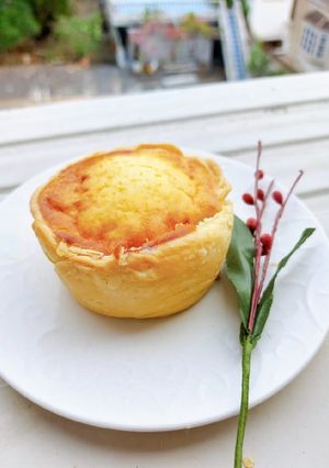 รูปของ Yogurt baked tart ทาร์ทง่ายๆ แถมไม่อ้วนมาก จากหม้ออบลมร้อน