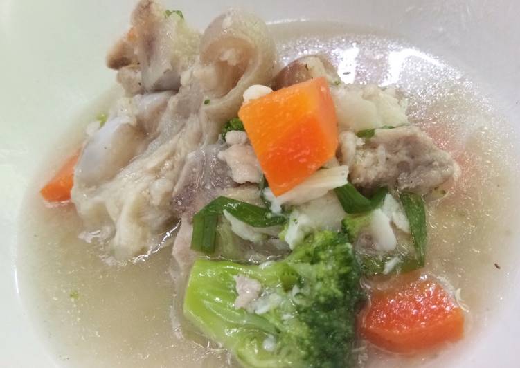 Pork Veggie Soup (non halal) 🐽 slowcooker