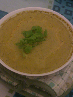 A picture of Carrot, Spinach and Coriander Soup!.