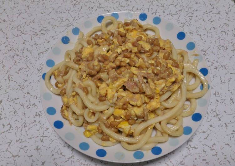 Recipe of Ultimate Tuna &amp; Natto Stir-Fried Udon Noodles