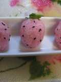 Cute Bite-Sized Strawberry Onigiri (Rice Balls)
