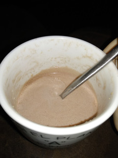 Una foto de Batido de avena, cacao y plátano