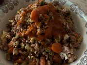 A picture of zucchini ground meat
