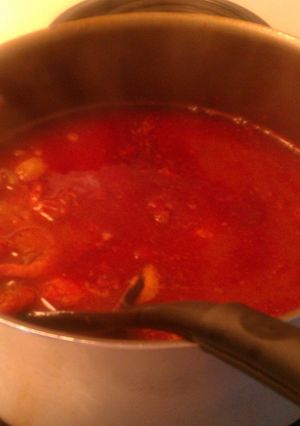 A picture of Caldo de Mariscos.