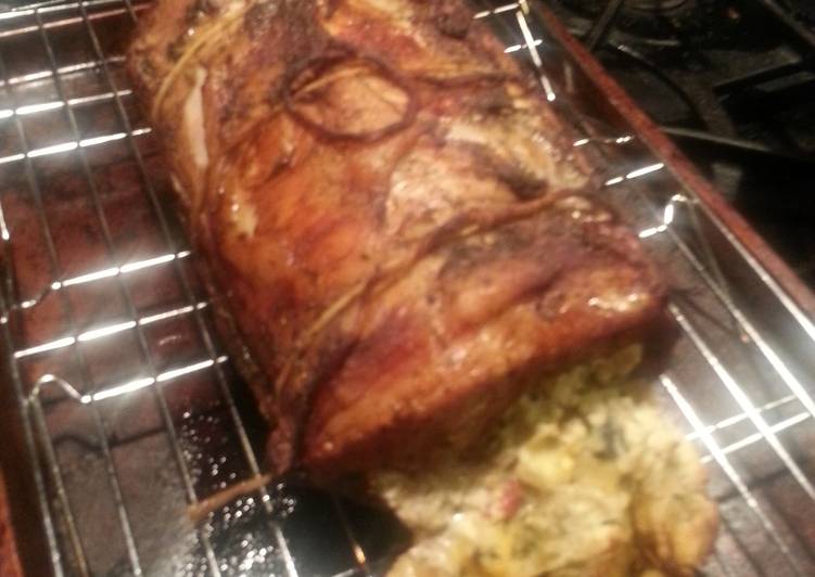 Recipe of Super Quick Homemade Creamy Spinach Artichoke Pork Roulade