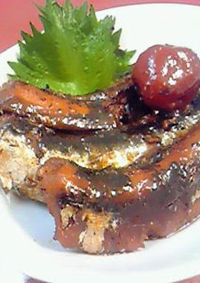A picture of Eat Them Up, Bones and All Sardines and Umeboshi Simmered in a Pressure Cooker.