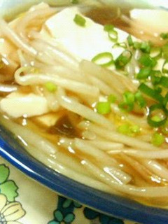 A picture of Silken Tofu with Thickened Bean Sprout Sauce.