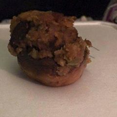 A picture of Holiday Stuffed Mushrooms.