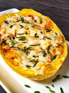 A picture of Veggie Spaghetti Squash Boat.