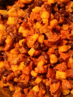 A picture of Puerto Rican Rice and Beans.