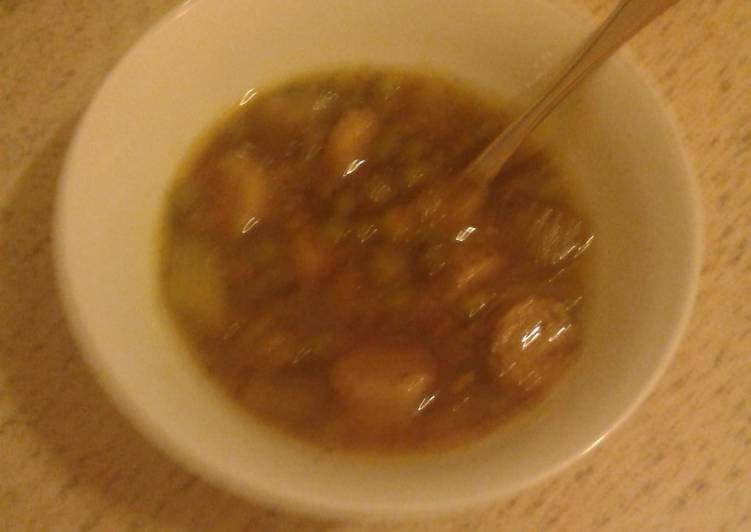 Vegetarian Pea & Sausage Soup