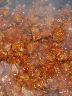 A picture of Larry's Carne Guisada.