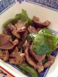 Drinking Appetizer in 5 Minutes Chicken Gizzard and Green Pepper Stir Fry
