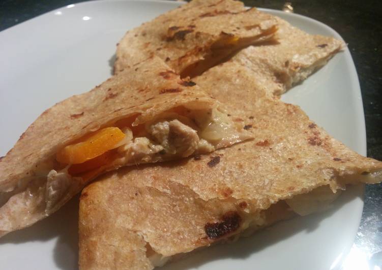 Simple Way to Prepare Any-night-of-the-week Chicken and Onion Quesadillas