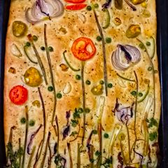 Garden Focaccia Bread A picture of Garden Focaccia Bread.