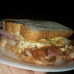A picture of Meat extravaganza sandwich.