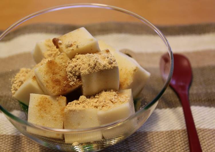 Recipe of Super Quick Homemade Soy Milk Kudzu Kanten Jello Snack