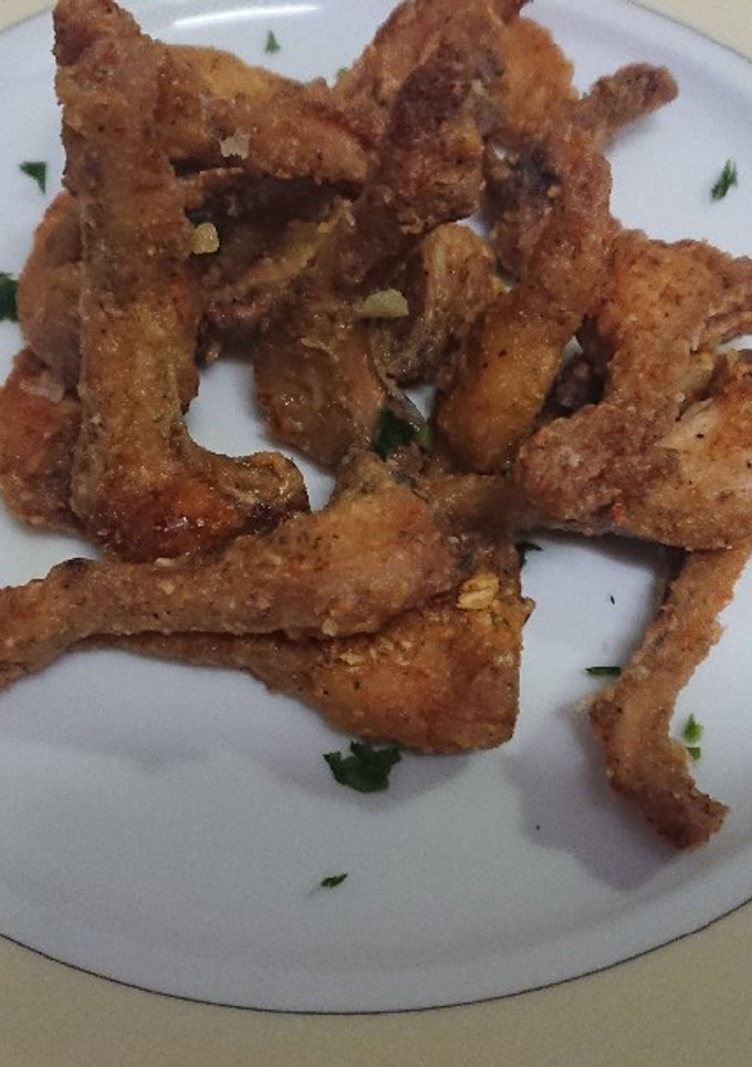 Una foto de Chuletitas de conejo rebozadas al ajo cabañil