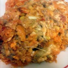A picture of 3 cheese Doritos Casserole.