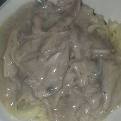A picture of Budget friendly creamy chicken with pasta (crockpot).