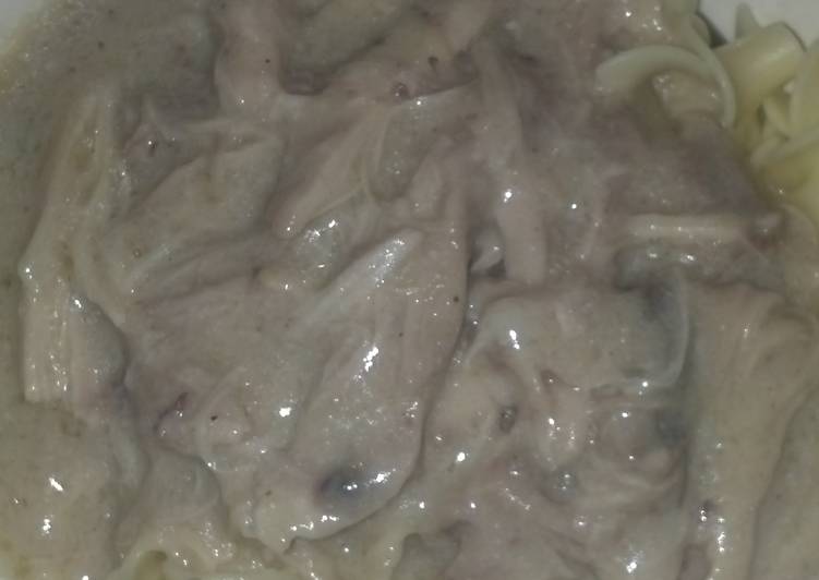 How to Make Favorite Budget friendly creamy chicken with pasta (crockpot)