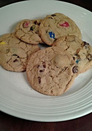 A picture of Cherry Chocolate Chip Almond Cookies.
