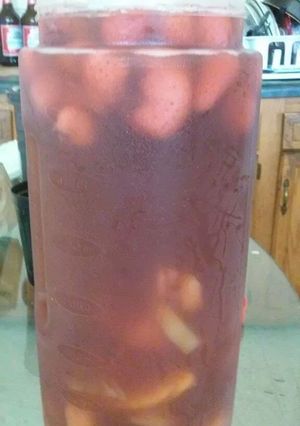 A picture of Cookie's Peach Moscato Sangria Punch.