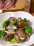 Sake-Steamed Manila Clams with Butter Soy Sauce