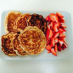 A picture of Apple Pancakes With Strawberries (from Smitten Kitchen).