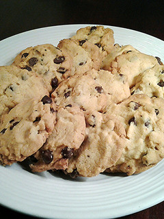 A picture of Crispy Chocolate Chip Cookies.