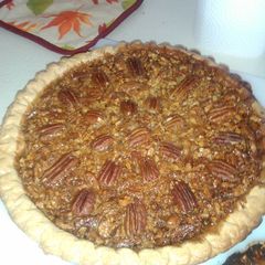 A picture of Pecan pie , makes 2.