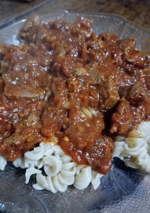 Una foto de Fideos con Tuco y carne