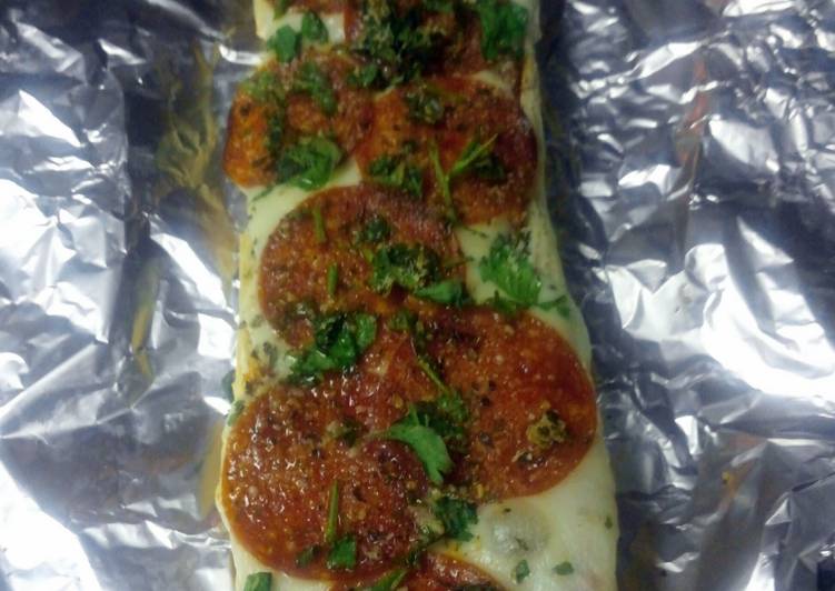 Recipe of Perfect LuBella&#39;s Slammin Pepperoni Pizza Bread