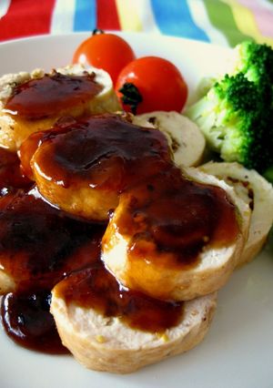 A picture of Bite Sized Rolled Chicken Steaks.