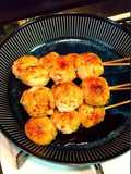 Homemade Bar Snack: Yakitori Tsukune (Chicken Meatball Skewers)