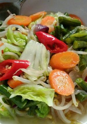 Foto resep Oseng Sawi Putih Kacang Panjang
