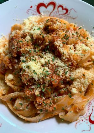 รูปของ สปาเก็ตตี้ ✨(Spaghetti) ซอสมะเขือเทศหมูสับใส่เบคอน 🍝🥓🥰 สูตรง่ายๆลองทำกันดูน้า 🍝🥓