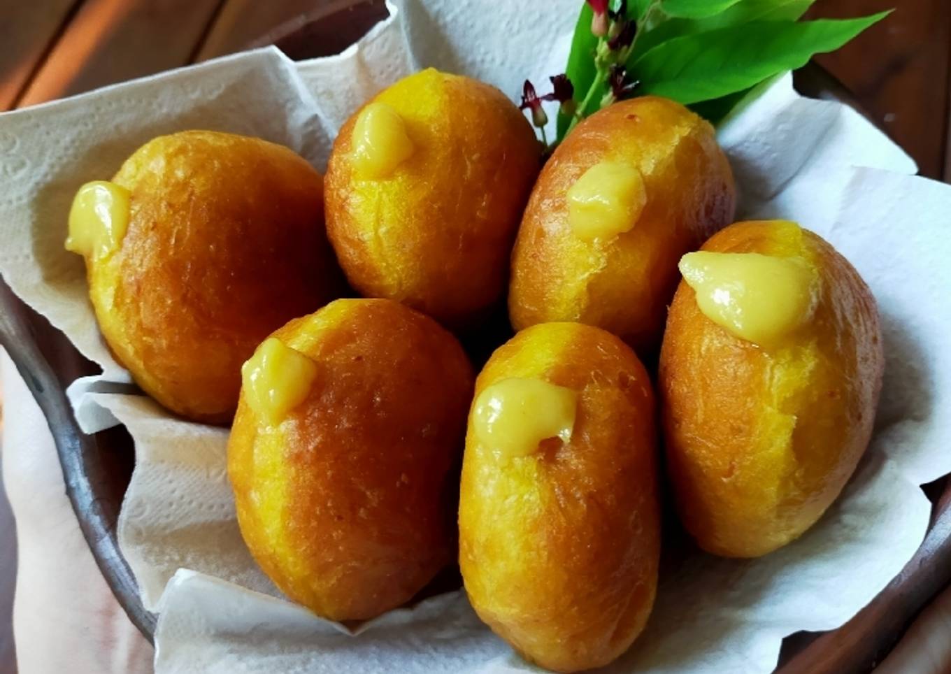 Bomboloni Donut Labu Vla Vanilla