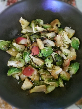 Easy Steps Prepare Recipes Brussels sprouts &amp; apple warm salad the So Delicious Make You Drink.
