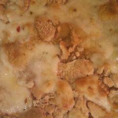 Cheesy Eggplant casserole A picture of Cheesy Eggplant casserole.