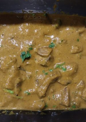 A picture of Mushroom ghee roast.