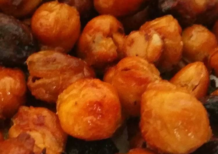 Roasted Garlic Crunchy Chick Peas