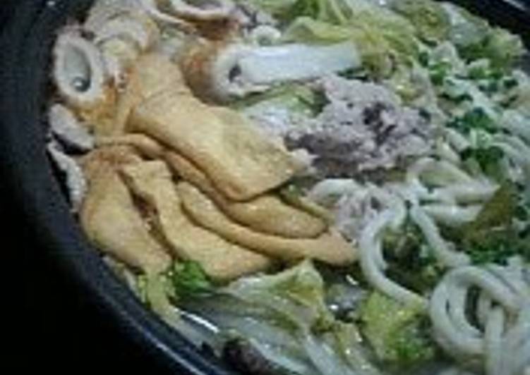 Recipe of Ultimate My Family&#39;s Napa Cabbage and Pork Stewed Udon Noodles