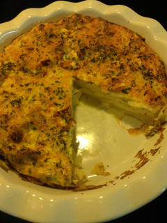 A picture of Cheddar,Bacon and Potato Frittata.